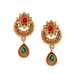 Silvermerc Designs Gold-Plated Beaded Mangalsutra & Earrings image 4