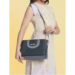 FARGO Women Grey Handbag with Detachable Strap (S)-picture-31