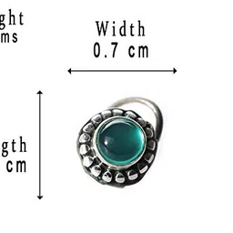 JSAJ STONE NOSEPIN Wire Nose Pin in Pure 92.5 Sterling Silver image 5