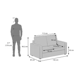 urban ladder create Apollo Compact High Back 2 Seater Sofa image 5