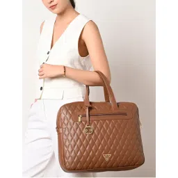 Lavie Signature Tan Arizona Womens Laptop Bag (L)-image-89