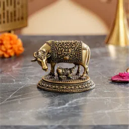 Trovea's Kamdhenu Vatsalya Brass Table Sculpture-image-21
