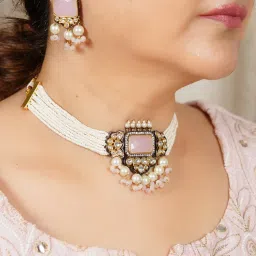 Kraft Smiths Pearl and Powder Pink Jewellery Set-picture-10