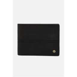 Allen Solly Men Black Textured Genuine Leather Wallet-picture-15