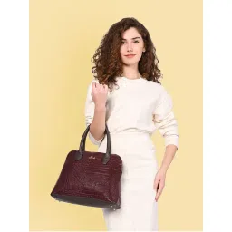 Lavie Mimi Women's Dome Satchel (Maroon) (L)-image-2