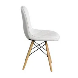 furniturstation Fabron Leatherette Study Chair in White Colour image 3