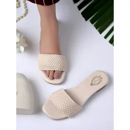 Shoetopia Smart Casual Cream Flats for Women image 4