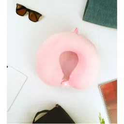 Premsons Cushy Travel Neck Pillow With 360-Degree Head Support Peach Pink-picture-22