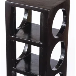 ikiriya Wembley Solid Wood Bar Cabinet in Dark Walnut Finish image 4