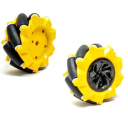 80mm Mecanum Wheel Set (Yellow) image 5