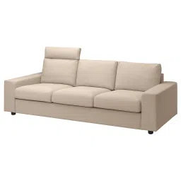 ikea vimle 3-seat sofa, with headrest with wide armrests/Hallarp beige image 1
