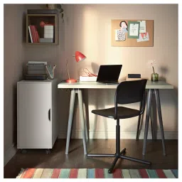 ikea alex Storage unit on castors, white/black, 36x76 cm image 2