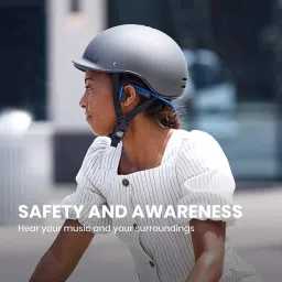 shokz AfterShokz OpenMove Bone Conduction Bluetooth Headphone with Noise Isolation (IP55 Water Resistant, Deep Bass, Blue) image 5