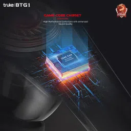 truke BTG 1 E211 TWS Earbuds with Dual Noise Cancellation (IPX4 Sweat & Water Resistant, 48 Hours Playback, Black) image 3