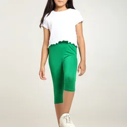 Robinbosky Girls Mid-Rise Three-Fourth Length Leggings-image-95