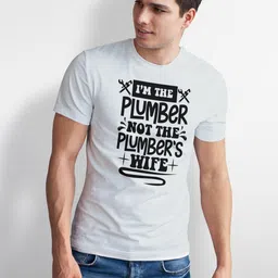 Seekbuylove Men Typography Printed Cotton Round Neck Bio Finish T-shirt image 2