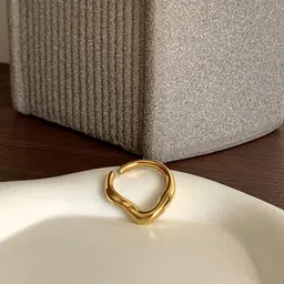 Amossh Stainless Steel 18K Gold Plated Ring-picture-35