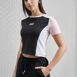 Street By Tokyo Talkies Women Colourblocked Crop Top image 2