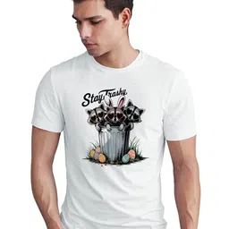 Seekbuylove Typography Printed Round Neck Pure Cotton Bio Finish T-shirt-image-74