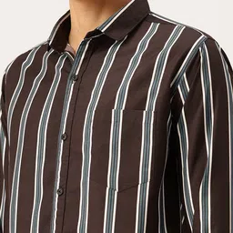 FIFTY TWO Vertical Striped Casual Shirt image 4