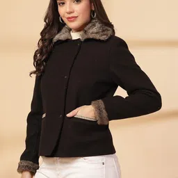 The Roadster Lifestyle Co Wool Single-Breasted Spread Collar Overcoat image 4