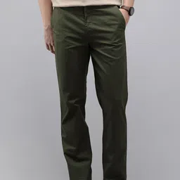 ColorPlus Men Wrinkle Free Pure Cotton Chinos Trousers-image-19