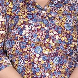 KALINI Printed Shirt Collar Shirt With Trousers Co-Ords image 4