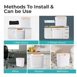 The Better Home White Self-Design Stainless Steel Dustbins - 8 L image 4