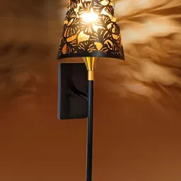 Devansh Black & Black Metal Frustum Shaped Wall Lamp image 4