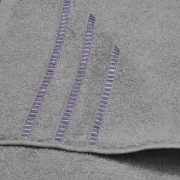 home expressions Grey & White 10 Pieces Pure Cotton 380 GSM Towel Set image 4