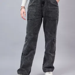 Style Quotient Women Comfort Relaxed Fit High-Rise Low Distress Heavy Fade Jeans-picture-24