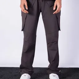 HOP HEAD Men Cotton Straight Fit Easy Wash Regular Trousers-picture-16