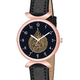 CSAMON Women Dial & Leather Straps Analogue Watch C37RG Islamic NUM04 BLK L W_SH-picture-18