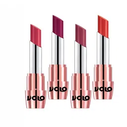 VOLO Set Of 4 Creme Matte Lipsticks - 3.5 g Each - Magenta-Cherry-Pink-Orange image 1
