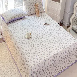 JC HOME Set of 3 Floral Printed 162 TC Double Superking Bed Covers image 3