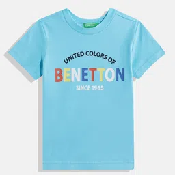 United Colors of Benetton Boys Brand Logo Printed Pure Cotton T-shirt-picture-34