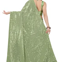 here&now Moda Rapido Embellished Sequinned Pure Georgette Saree image 2