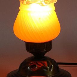 SOMIL Gold-Toned Glass Bell Shaped Table Lamp-picture-25