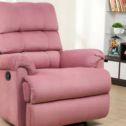 SOLIS Royale - The Desired Comfort Mauve Fabric Manual Recliner Sofa Chair-picture-50
