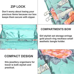 Aura Green Set of 1 Regular Jewellery Organiser Organisers image 3