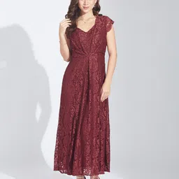 Latin Quarters Cap Sleeves Fit & Flare Maxi Dress-picture-42