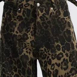 LULU & SKY Women Floral Printed Low-Rise Cargos Trousers image 4