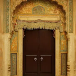 KuJee Brown Textured Natural Paddy Handmade Door Toran-image-5