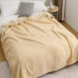 JC HOME Yellow AC Room 300 GSM Double Bed Blanket-image-59