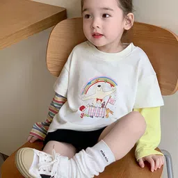 LULU & SKY Girls Polyester Tshirts image 5