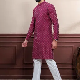 Koshin Men Printed Regular Pure Cotton Kurta with Pyjamas image 2