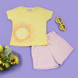 V-Mart Girls Printed T-shirt with Shorts-picture-31