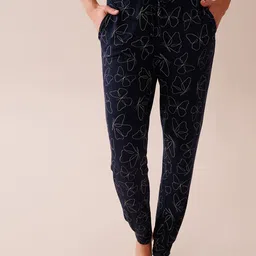 La Vie en Rose Printed Mid-Rise Joggers Lounge Pant-image-4