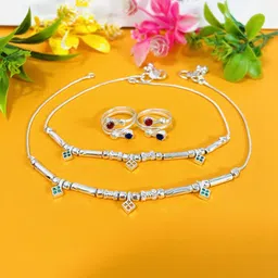 AamNa Enterprises Stone-Studded & Beaded Jewellery Set image 1