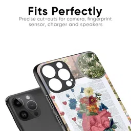 QRIOH Floral Printed iPhone 15 Pro Back Case Mobile Accessories image 5